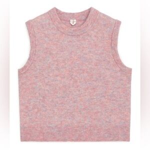 Arket Knit Alpaca Sweater Vest Pink - Size S